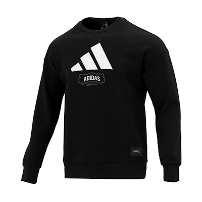 adidas St Crew GFX Black Pullover Sweatshirt Long Sleeve HE7464