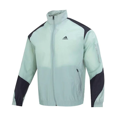 adidas ST GF MH WV Colorblock Retro Stand Collar Jacket Green - Casual Wear IA6965