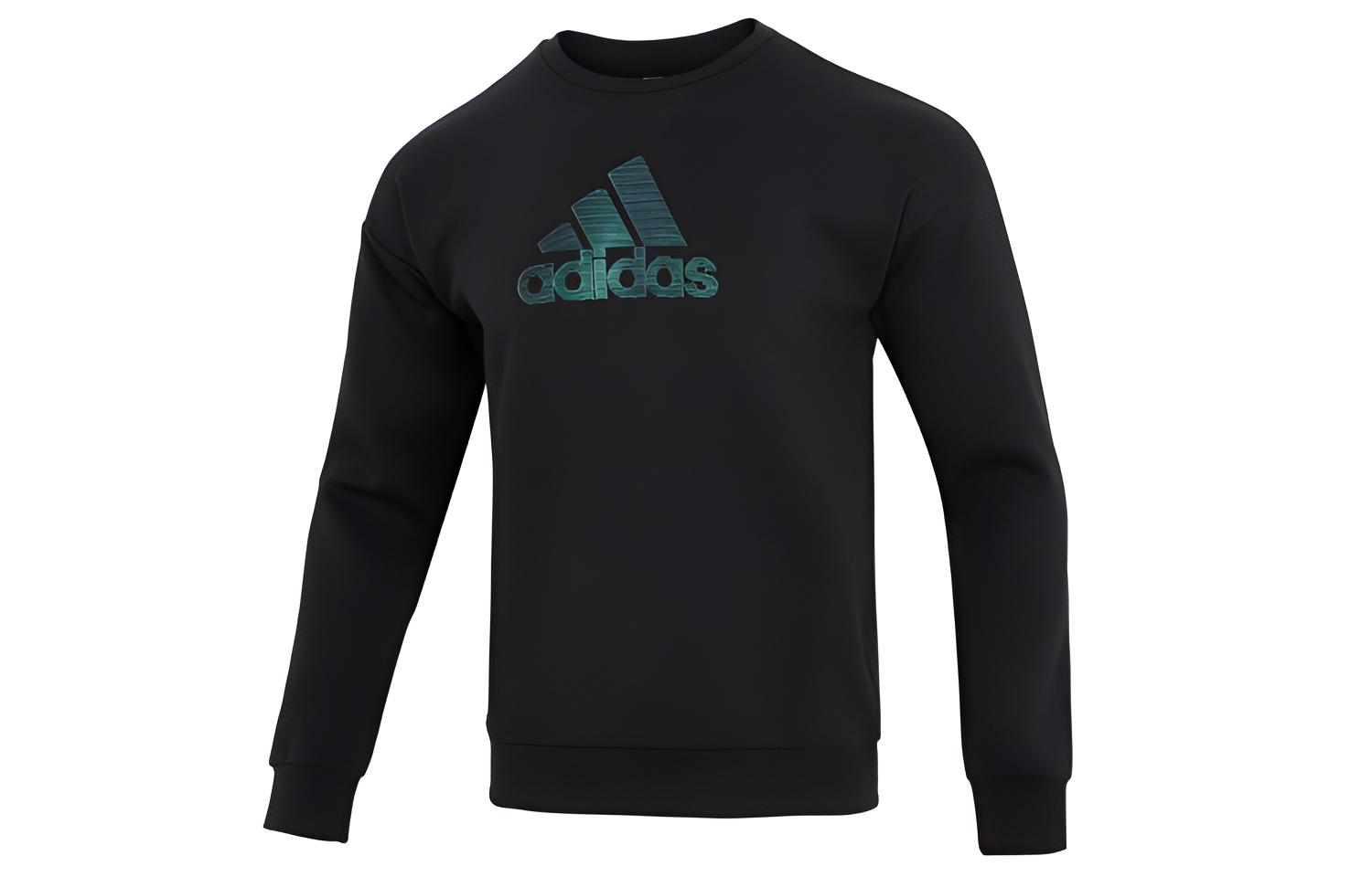 adidas St Gfx Crew Black Pullover Sweatshirt Casual Sportswear HM2980