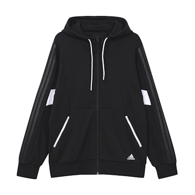 adidas ST Kn Block Logo Knit Training Jacket Black H40195