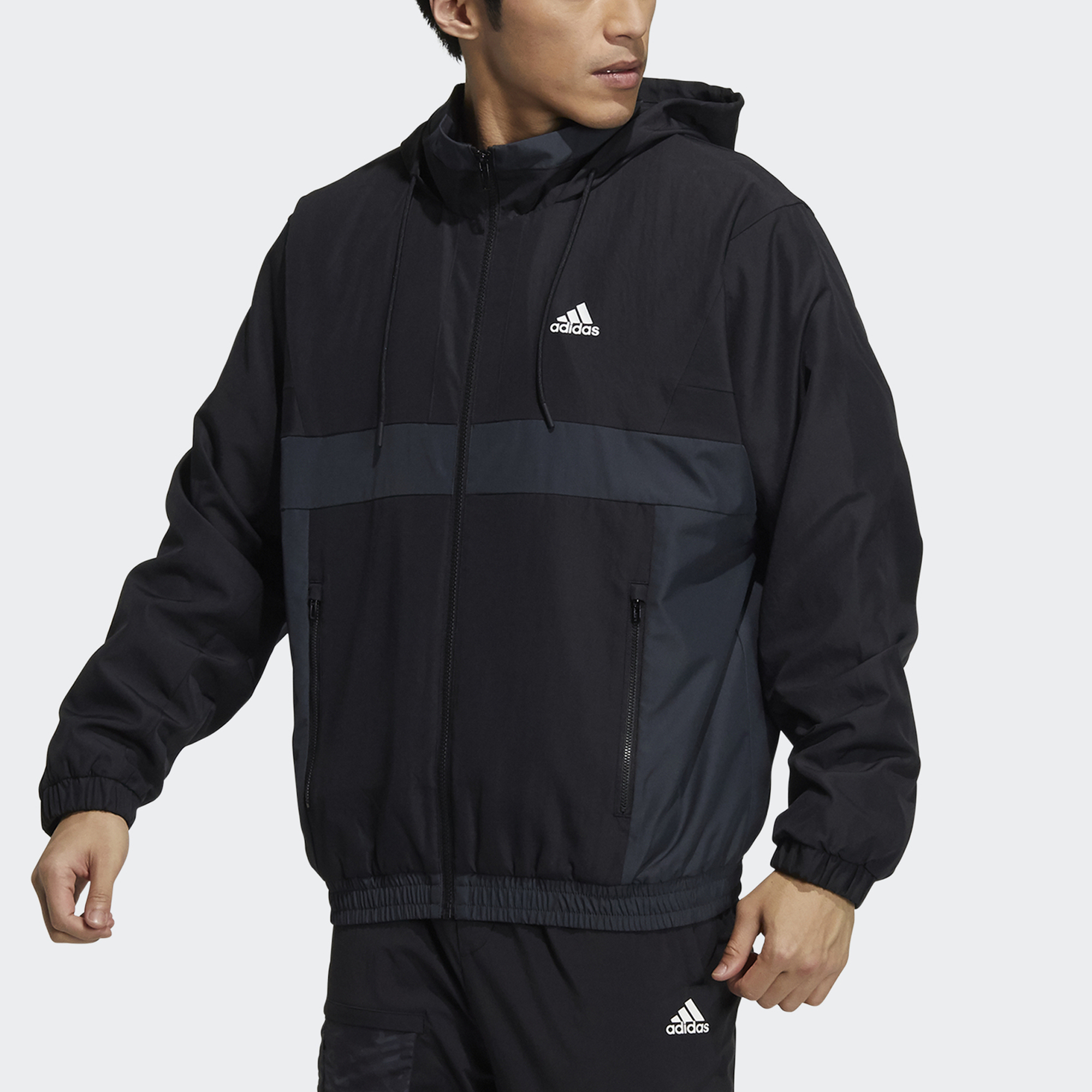 Lookbook adidas ST Warmblk Full-Zip Hooded Jacket Black H39324