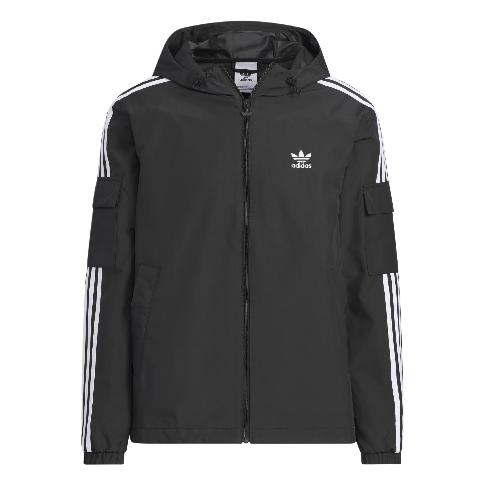 adidas Stag Track Casual Unisex Black Hooded Jacket KB1945
