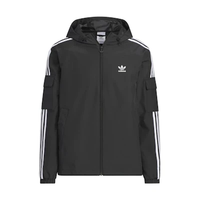 adidas Stag Track Casual Unisex Black Hooded Jacket KB1945