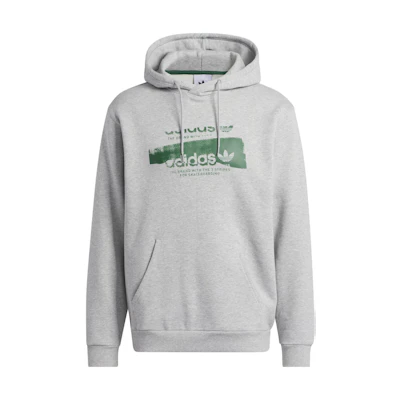 adidas Stamped 40 Graphic Hoodie Loose-Fit Long Sleeve - Gray IK7657