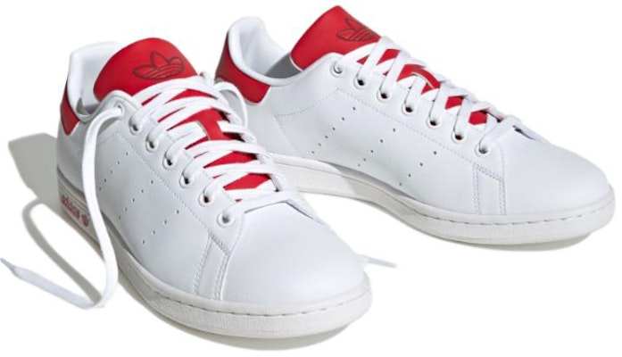 adidas originals StanSmith 時尚舒適 防滑耐磨 低筒 板鞋 男女皆宜 白紅 Lookbook adidas originals StanSmith 時尚舒適 防滑耐磨 低筒 板鞋 男女皆宜 白紅