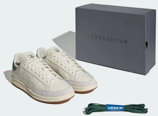 Adidas Stan Smith 聯名款 米白/深綠/水晶白 JQ1366 1