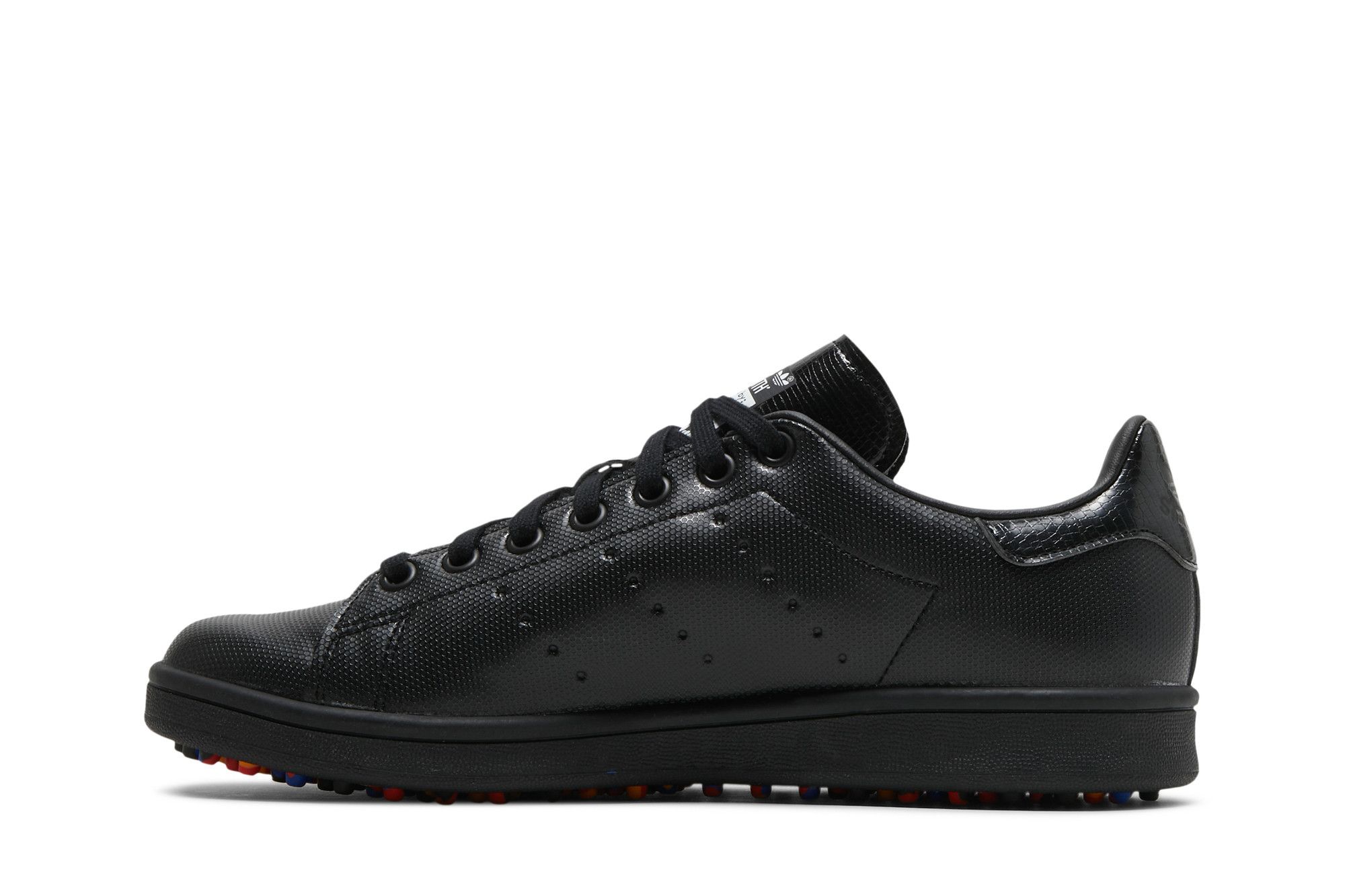 Shop adidas Stan Smith Primegreen LE Spikeless Golf 'Triple Black' - Golf sin tacos negros GZ6482