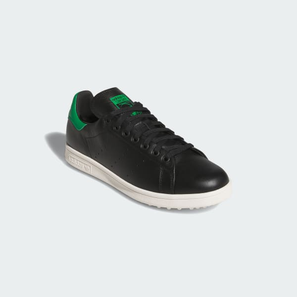 Shop Adidas Stan Smith 無釘高爾夫鞋 黑色/綠色/白色 JR4468