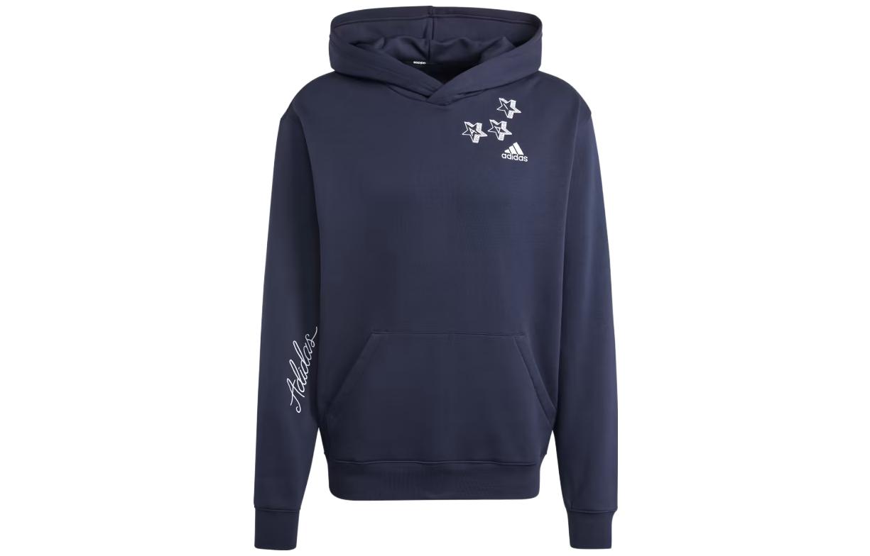 adidas Star Pattern Hoodie Pullover - Dark Blue IJ6450