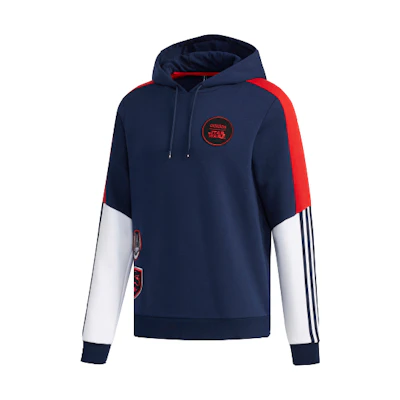 adidas Star Wars Retro Badge Pullover Hoodie Navy Blue Sweatshirt EI4544