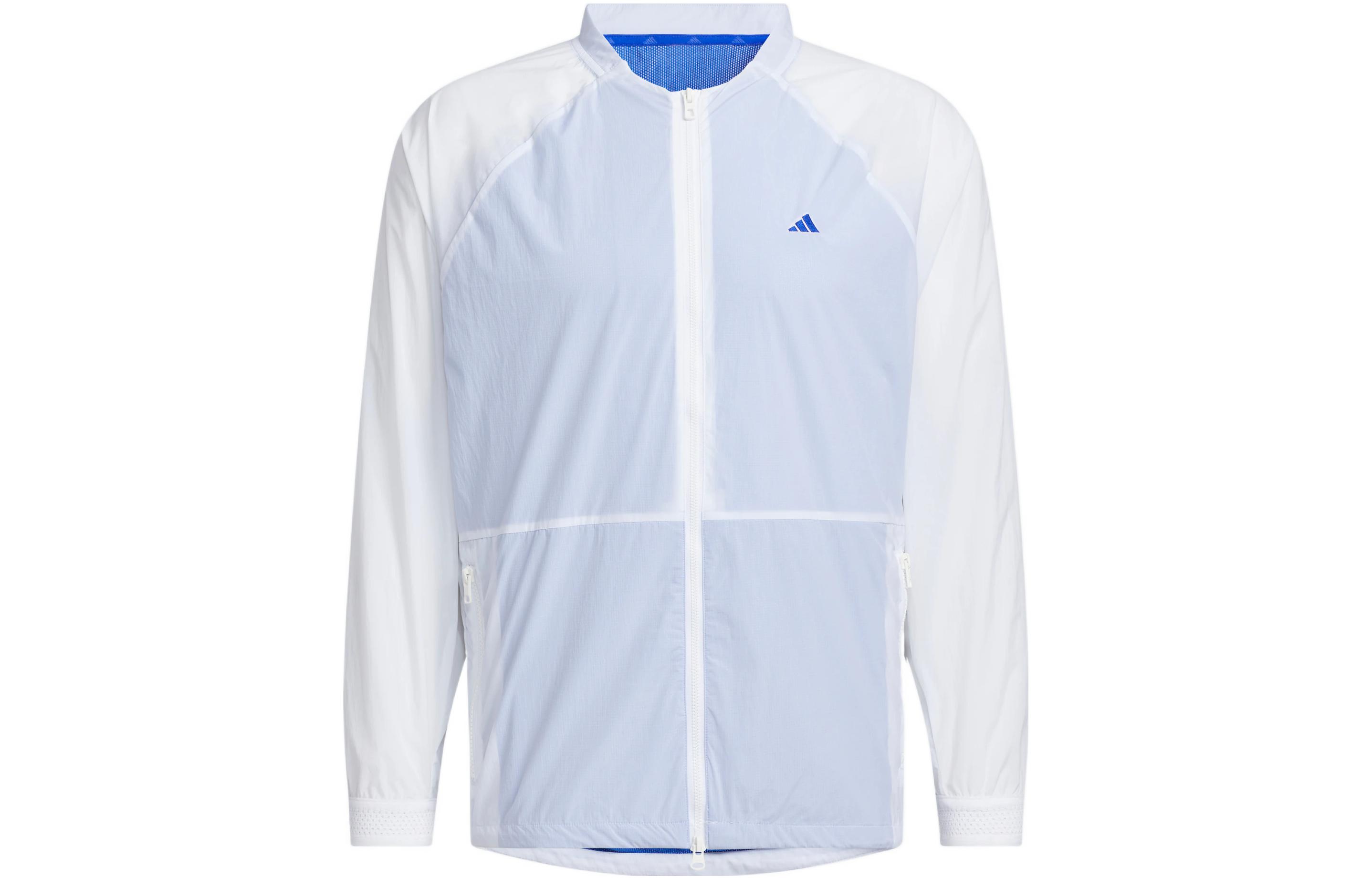 adidas Statement White Windproof Lightweight Running Jacket for Men HT0004