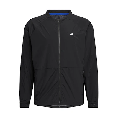 adidas Statement Windproof Golf Jacket Black Logo Sportswear Outerwear HT0005