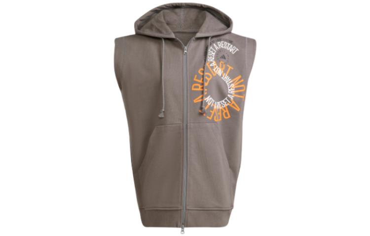 adidas Stella McCartney H-Print Sleeveless Hoodie Vest Unisex Grey IB5905