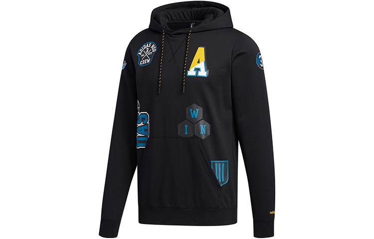 adidas Street Academy Vintage Black Pullover Hoodie for Men EI4750