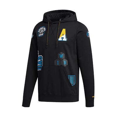 adidas Street Academy Vintage Black Pullover Hoodie for Men EI4750