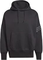 adidas Street Neuclassics Hoodie Black Loose Fit with Sleeve Stripes IP3286 adidas Street Neuclassics Hoodie Black Loose Fit with Sleeve Stripes IP3286