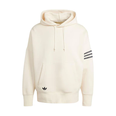 adidas Street Neuclassics Hoodie Loose Fit White Hoodie with 3-Stripes IX0346