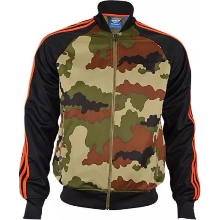 adidas Street SST Camo Knit Jacket Men’s Camo with Logo Embroidery Stripes AB7816