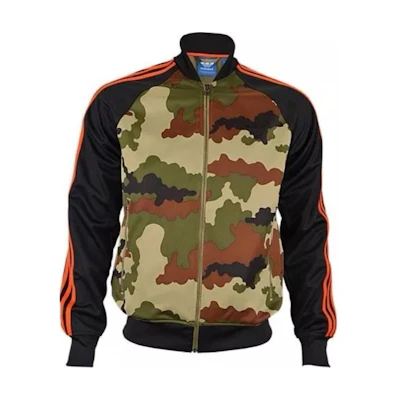 adidas Street SST Camo Knit Jacket Men’s Camo with Logo Embroidery Stripes AB7816