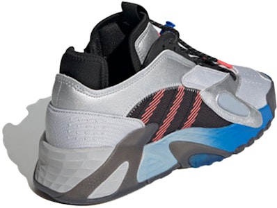 adidas originals Streetball 減震防滑 中筒 籃球鞋 男女同款 銀黑藍 Shop adidas originals Streetball 減震防滑 中筒 籃球鞋 男女同款 銀黑藍