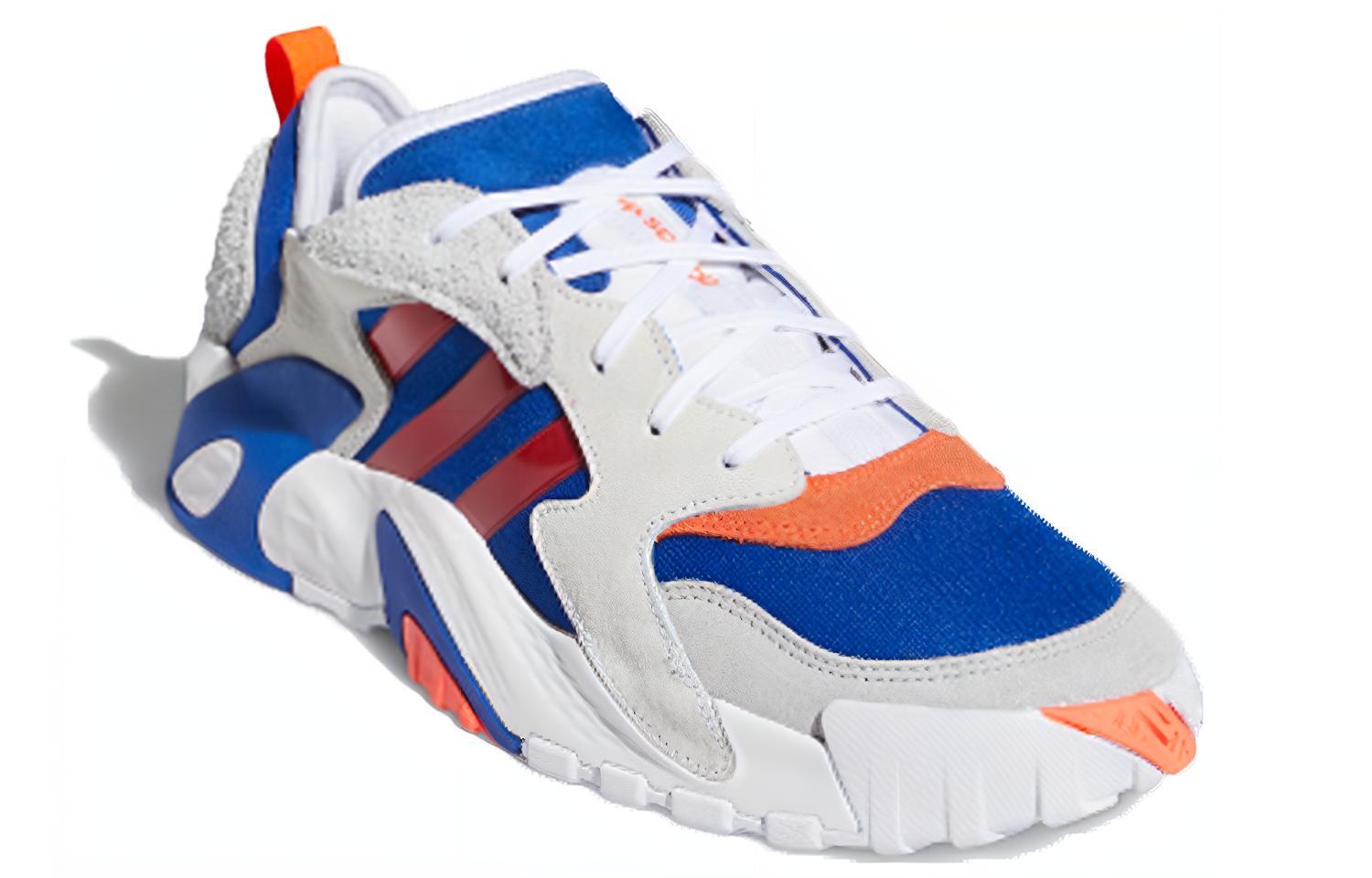 Lookbook 아디다스 스트리트볼 로우 "블루 솔라 레드" FX8680