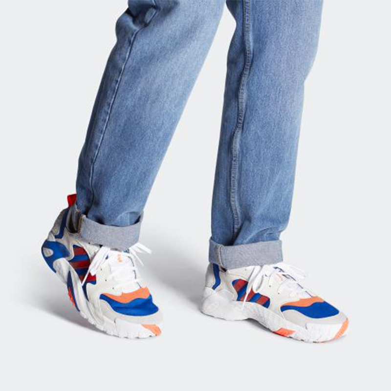 Sizing 아디다스 스트리트볼 로우 "블루 솔라 레드" FX8680