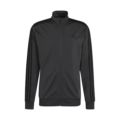 adidas Stripe Logo Print Zip-Up Jacket Gray/Black H46103