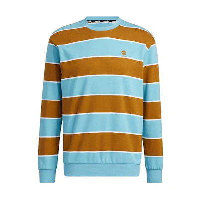 adidas Stripe Patchwork Logo Print Sweatshirt Sandstorm Unisex IA4960