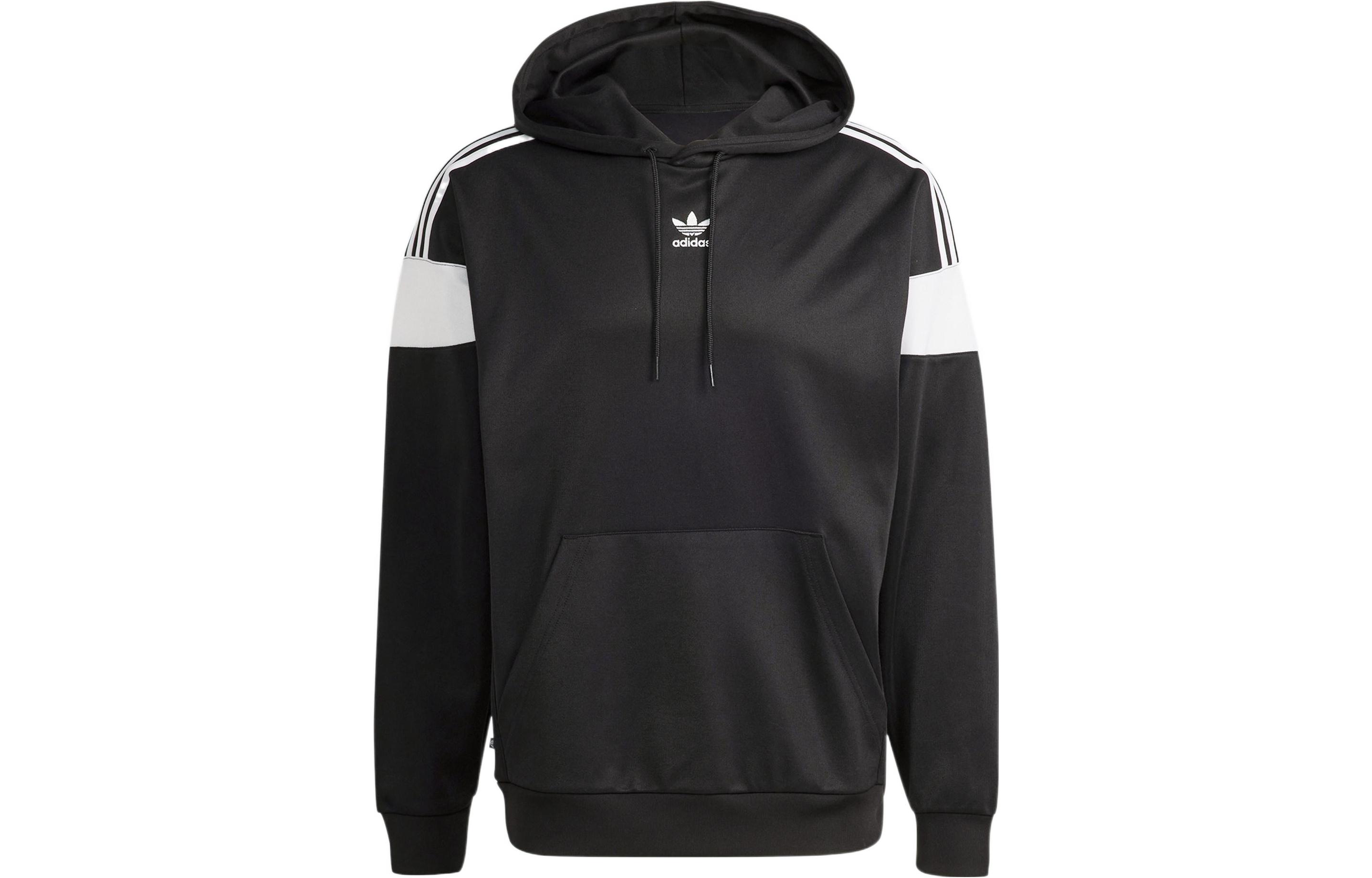adidas Striped Casual Hoodie Black HS2065