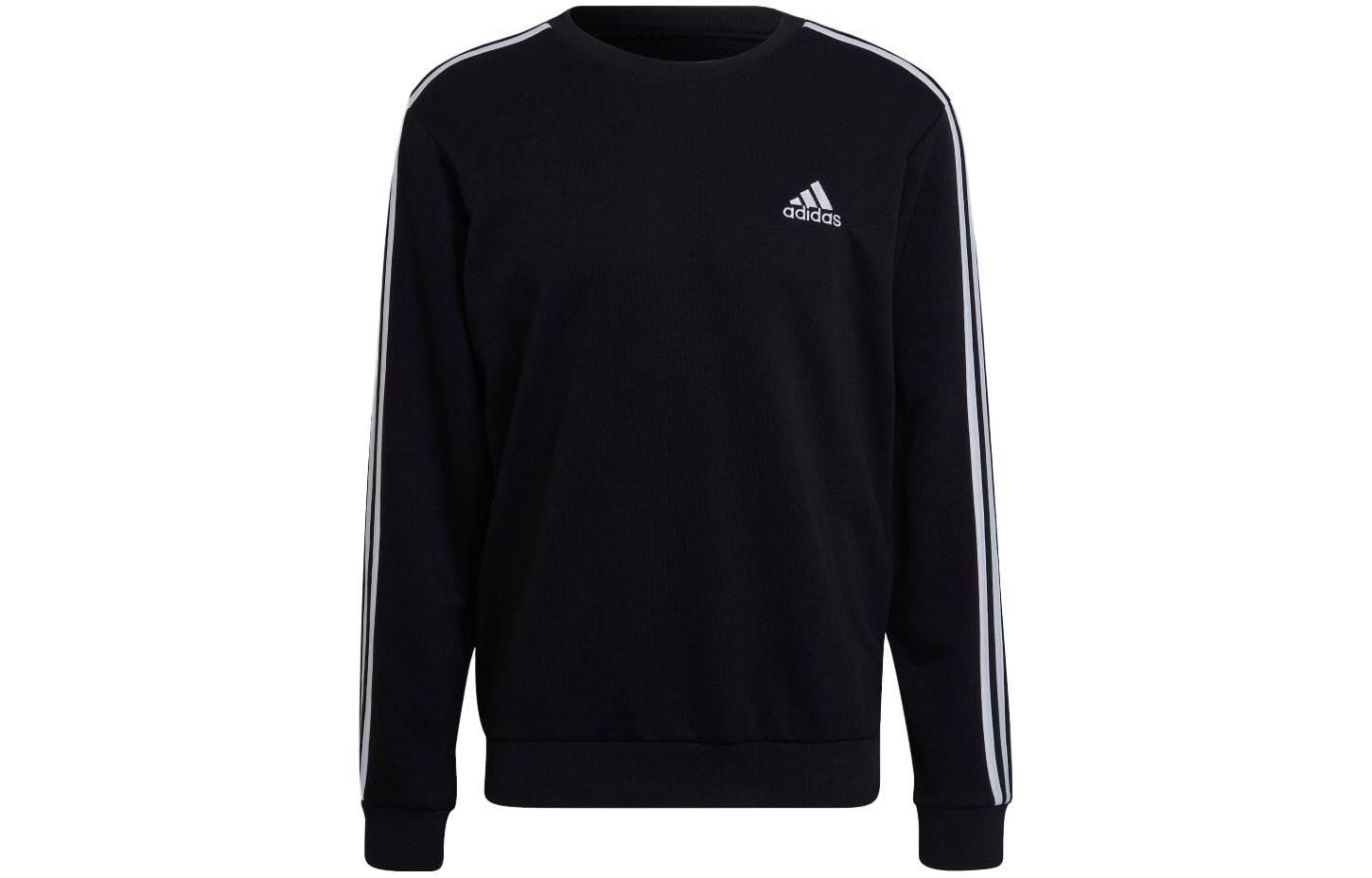 adidas Striped Crewneck Logo Long Sleeve Sweatshirt Japan Edition Black GK9078-JAPAN