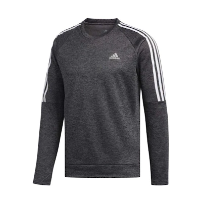 adidas Striped Crewneck Long-Sleeve Sweatshirt Grey DW5993
