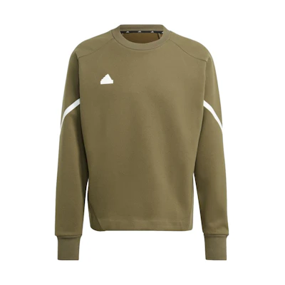 adidas Striped Crewneck Long Sleeve Sweatshirt Khaki Color IB7825