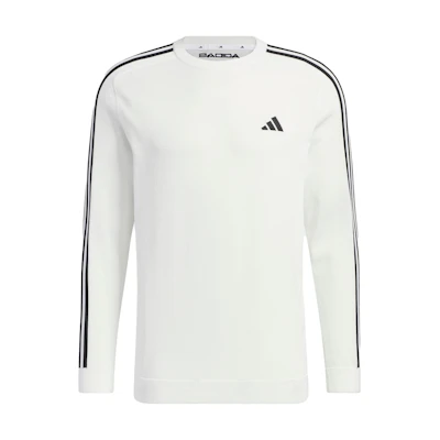 adidas Striped Crewneck Loose Fit Drop Shoulder Sweatshirt Japan White HZ9222-JAPAN