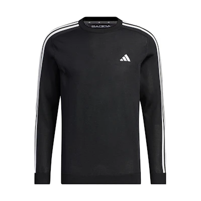 adidas Striped Crewneck Pullover Long Sleeve Sweatshirt Japan Black () HZ9223-JAPAN
