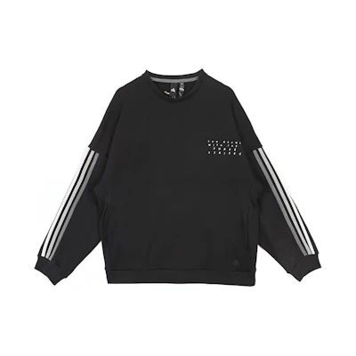 adidas Striped Crewneck Sweatshirt Unisex Black HM2679