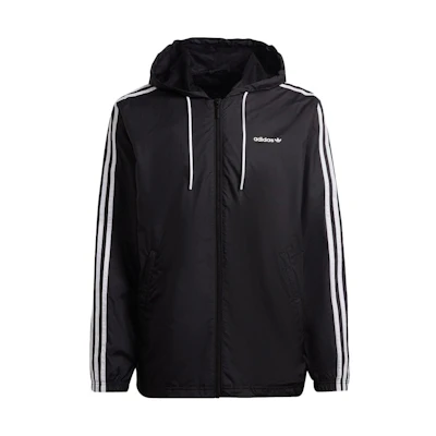 adidas Striped Hooded Jacket Japan Edition Black HC7124-JAPAN