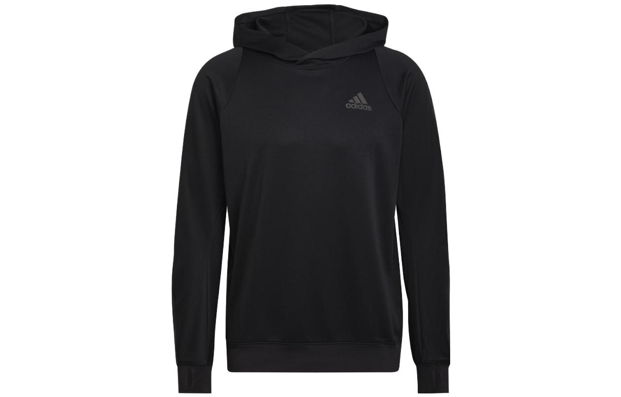 adidas Striped Hooded Long-Sleeve Sweatshirt Men’s Black HE2472