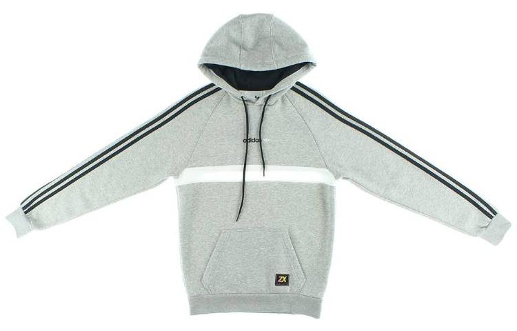 adidas Striped Hoodie Long Sleeve - Grey GK1967