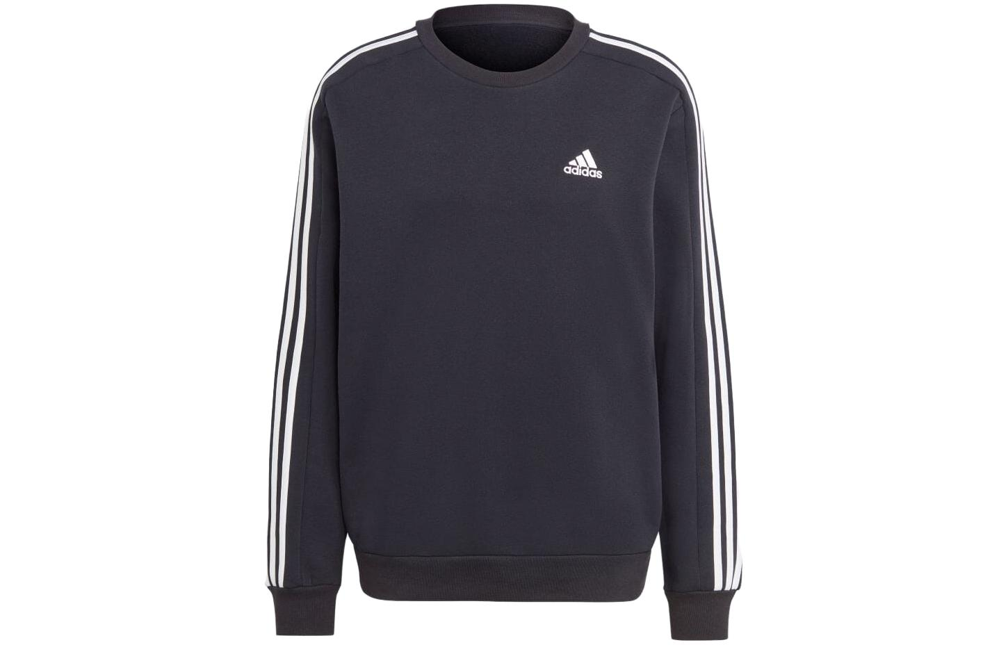 adidas Striped Logo Crewneck Long Sleeve Sweatshirt Japan Edition Black IB4027-JAPAN