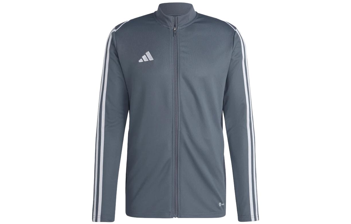 adidas Striped Logo Embroidered Zip-Up Retro Track Jacket Blue () HS3504