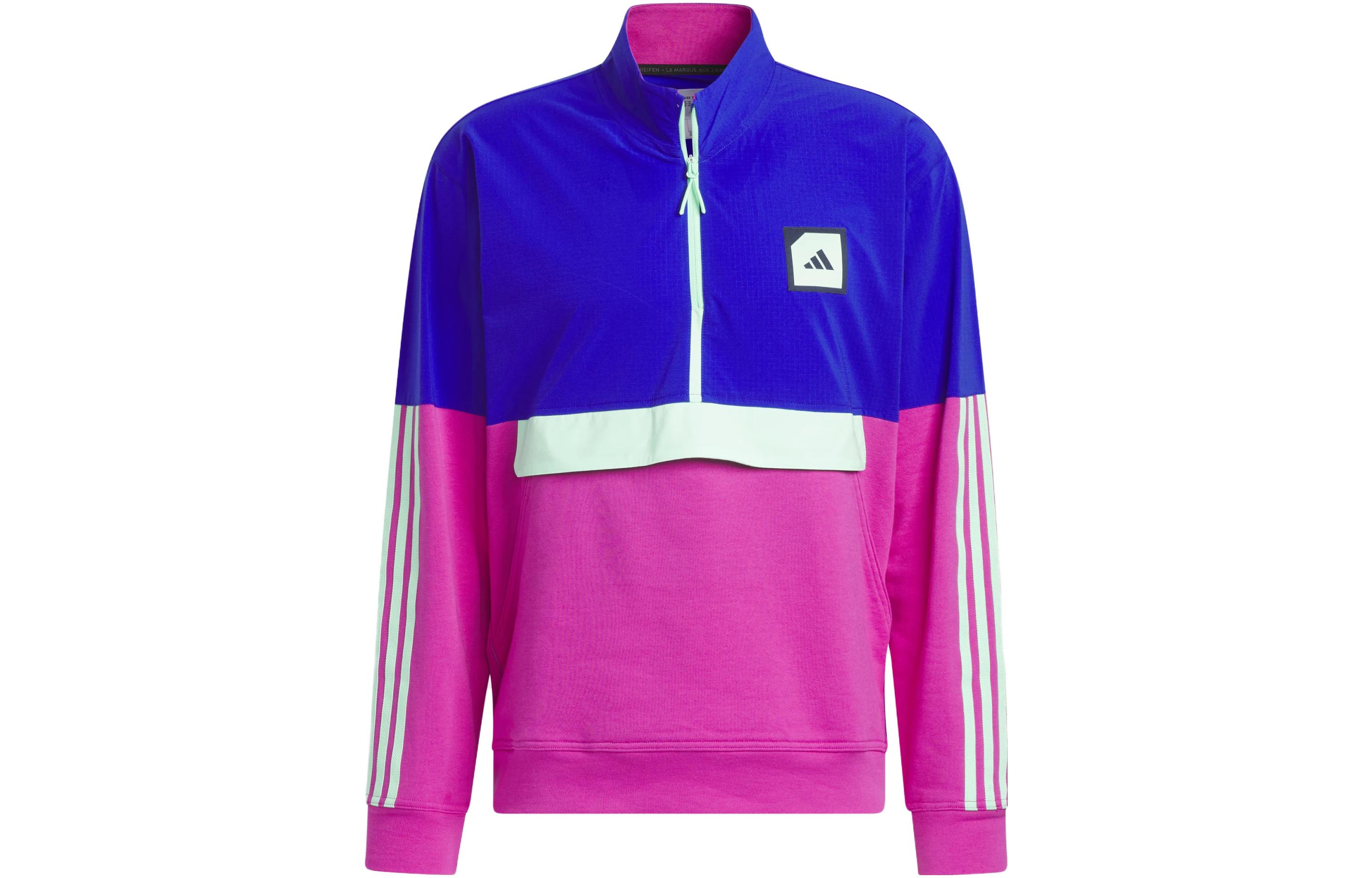 Buy adidas 條紋Logo拼接半拉鍊外套 多色 HS5621