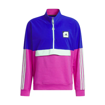 adidas Striped Logo Patchwork Half-Zip Jacket Multicolor HS5621