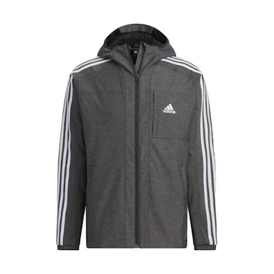 adidas Striped Logo Print Zip-Up Hoodie Jacket Japan Edition Black IK7325-JAPAN