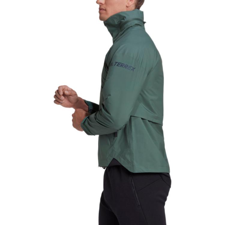 adidas Striped Logo Print Zip-Up Track Jacket Unisex Green HG6038 圖 5