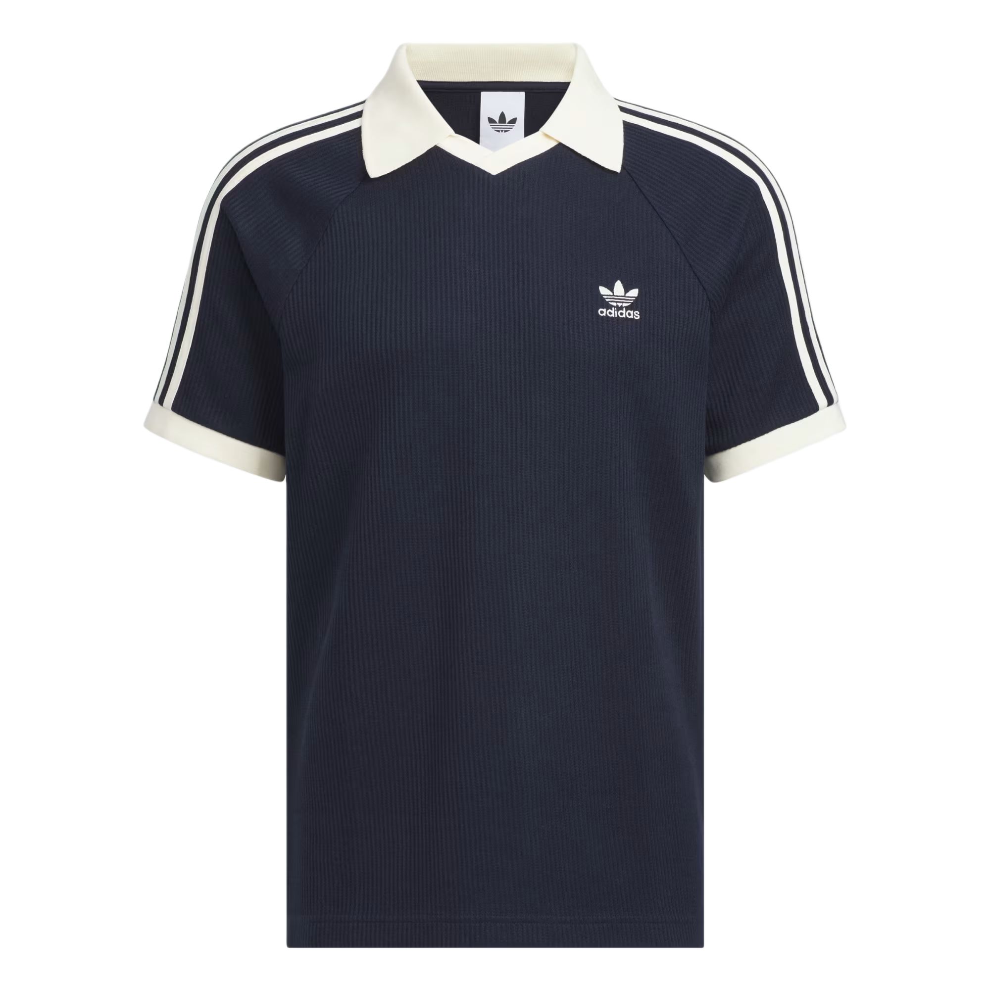 adidas Striped Logo Raglan Short Sleeve T-Shirt Unisex Blue. KB5461