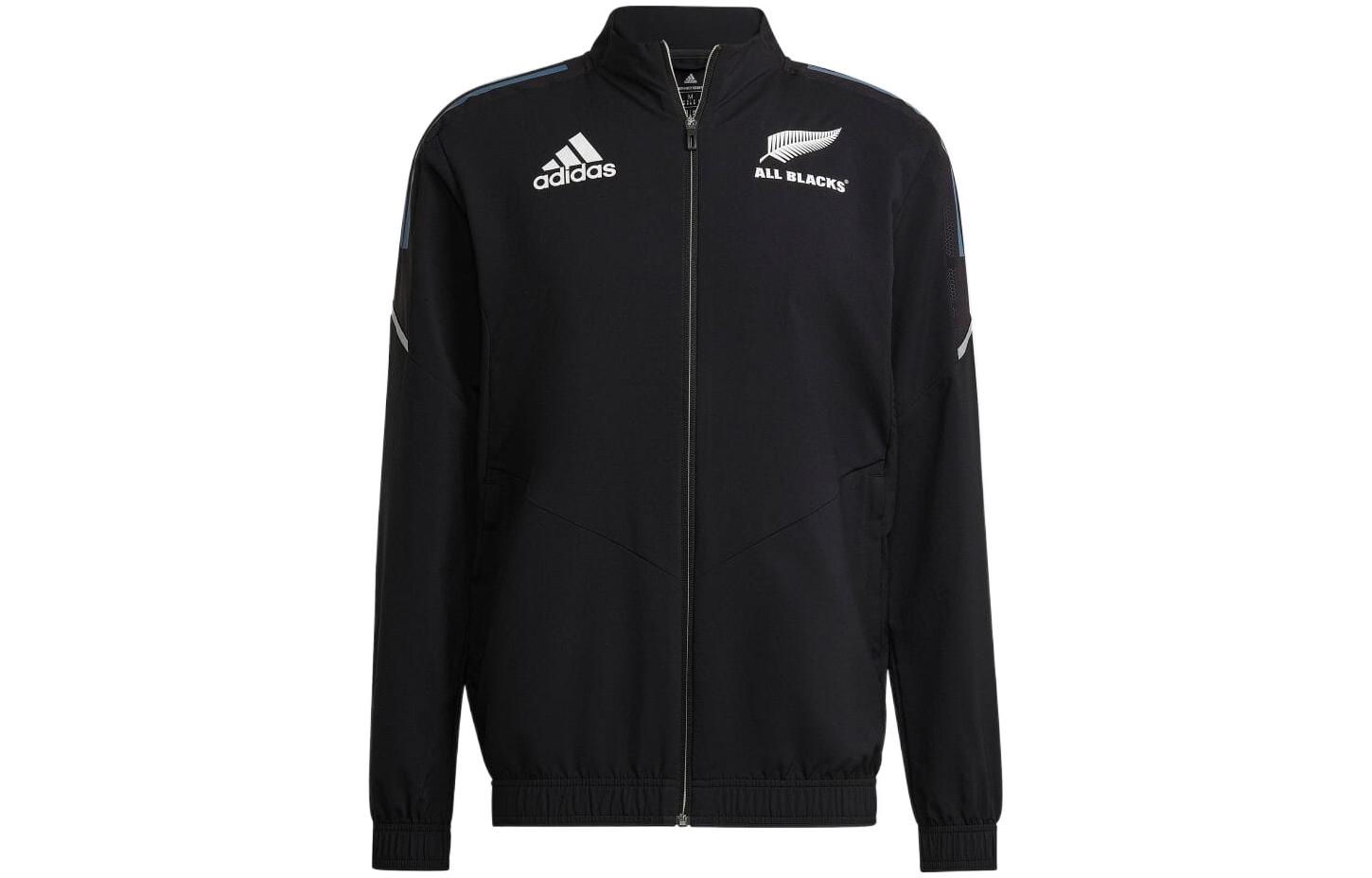 adidas Striped Logo Zip-Up Jacket Japanese Edition Black HG8338