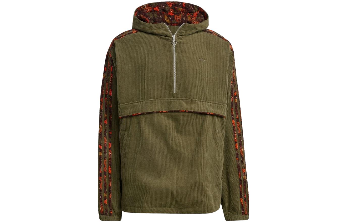 adidas Striped Print Hoodie Jacket Green Japan Edition IS9570-JAPAN