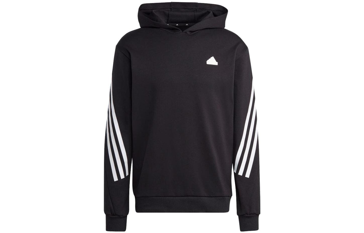 adidas Striped Print Hoodie Long Sleeve Japan Edition - Black IC6710-JAPAN