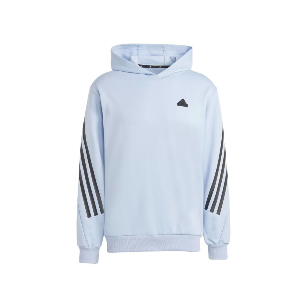 adidas Striped Pullover Hoodie Blue Dawn Casual Wear IC6741