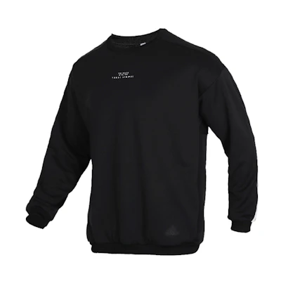adidas Striped Running Pullover Sweatshirt Black FM5317